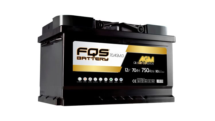 Batería FQS70AGM de FQS Battery de la Gama AGM. Aptas para vehículos dotados de sistema STAR&STOP con frenada regenerativa.