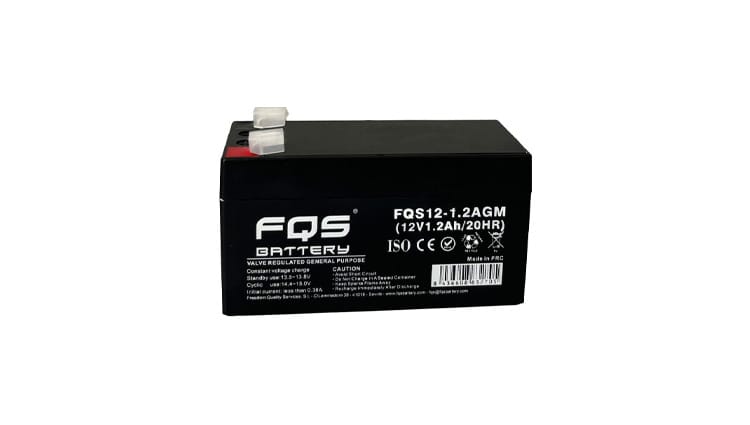 Batería FQS12-1.2AGM de la gama de Tracción Ligera de FQS Battery, con tecnología AGM.