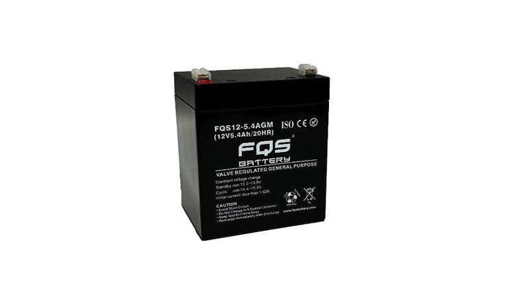 Batería 12-5.4AGM de la gama de Tracción Ligera de FQS Battery, con tecnología AGM.