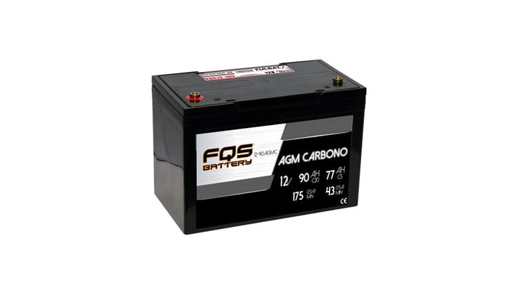 Batería FQS12-90AGMC de la gama de Tracción Ligera de FQS Battery, con tecnología ACM Carbono.
