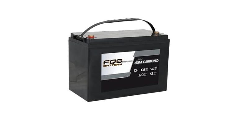 Batería FQS12-105AGMC de la gama de Tracción Ligera de FQS Battery, con tecnología ACM Carbono.