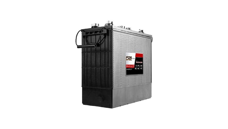 Batería FQS12fs185hc de la gama de Tracción Ligera de FQS Battery, con tecnología Flooded de Ácido Libre.