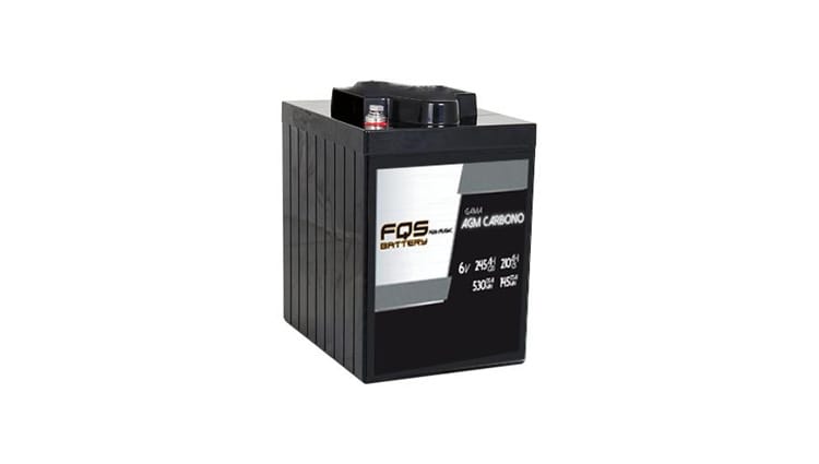 Batería FQS6-245AGMC de la gama de Tracción Ligera de FQS Battery, con tecnología AGM Carbono.