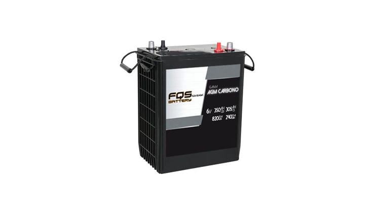 Batería FQS6-350AGMC de la gama de Tracción Ligera de FQS Battery, con tecnología AGM Carbono.
