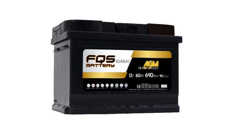 Batería FQS60AGM de FQS Battery de la Gama AGM. Aptas para vehículos dotados de sistema STAR&STOP con frenada regenerativa.