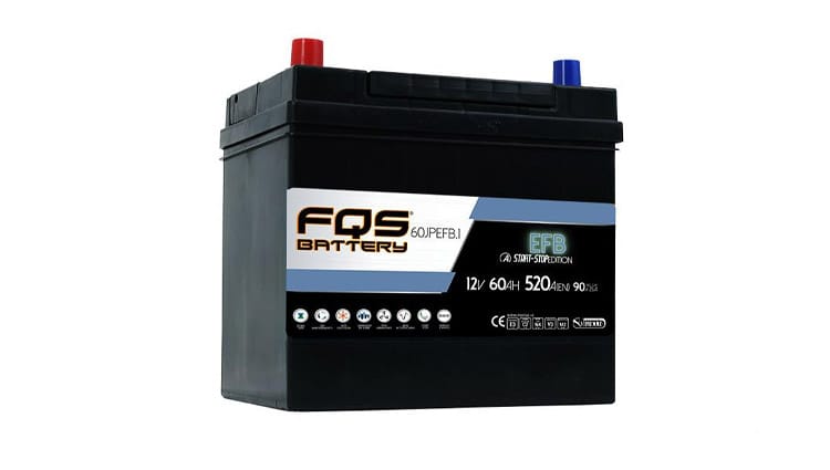 Batería FQS60JPEFB.1 de FQS Battery de la Gama EFB. Aptas para vehículos dotados de sistema STAR&STOP sin frenada regenerativa. Y apta para vehículos sin sistema STAR&STOP.