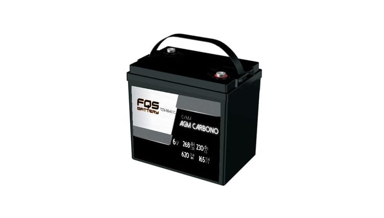 Batería FQS6-265AGMC de la gama de Tracción Ligera de FQS Battery, con tecnología AGM Carbono.