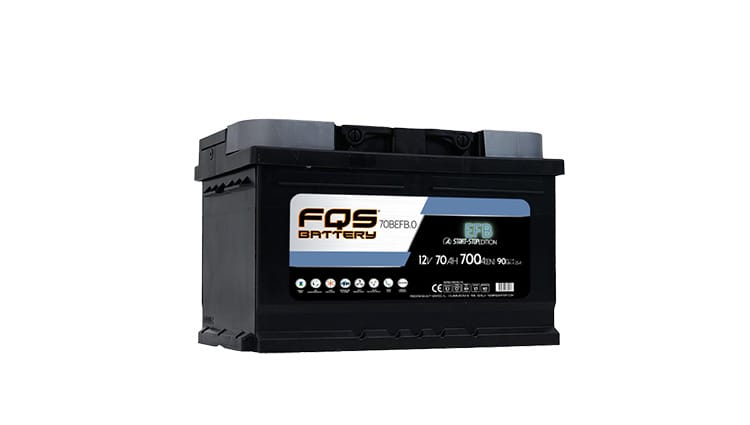 Batería FQS70BEFB.0 de FQS Battery de la Gama EFB. Aptas para vehículos dotados de sistema STAR&STOP sin frenada regenerativa. Y apta para vehículos sin sistema STAR&STOP.