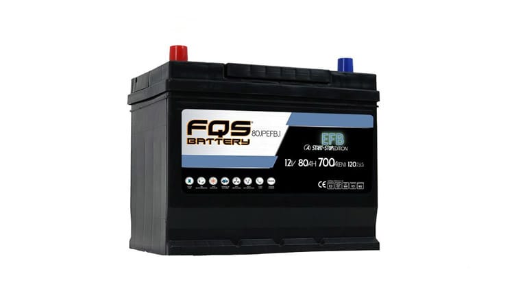Batería FQS80JPEFB.1 de FQS Battery de la Gama EFB. Aptas para vehículos dotados de sistema STAR&STOP sin frenada regenerativa. Y apta para vehículos sin sistema STAR&STOP.