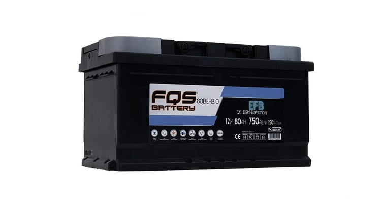 Batería FQS80BEFB.0 de FQS Battery de la Gama EFB. Aptas para vehículos dotados de sistema STAR&STOP sin frenada regenerativa. Y apta para vehículos sin sistema STAR&STOP.