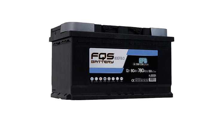 Batería FQS80EFB.0 de FQS Battery de la Gama EFB. Aptas para vehículos dotados de sistema STAR&STOP sin frenada regenerativa. Y apta para vehículos sin sistema STAR&STOP.