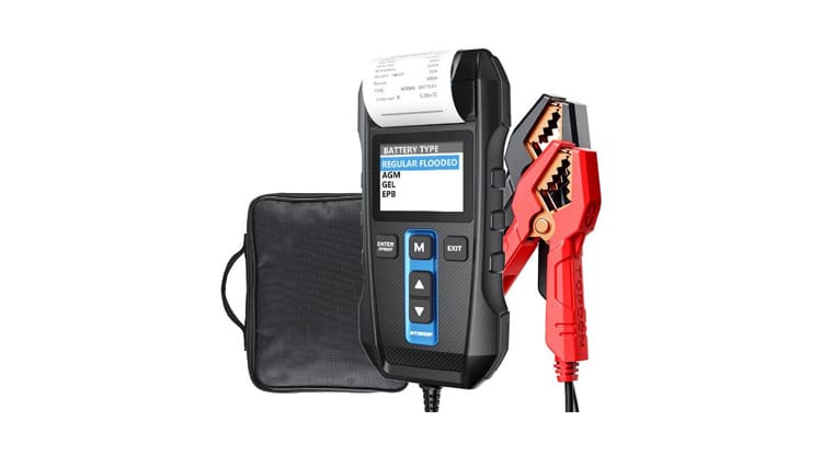 El comprobador de baterías BT300P es un comprobador de baterías de plomo-ácido para vehículos de 12 V con una impresora incorporada.