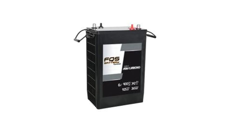 Batería FQS6-400AGMC de la gama de Tracción Ligera de FQS Battery, con tecnología AGM Carbono.