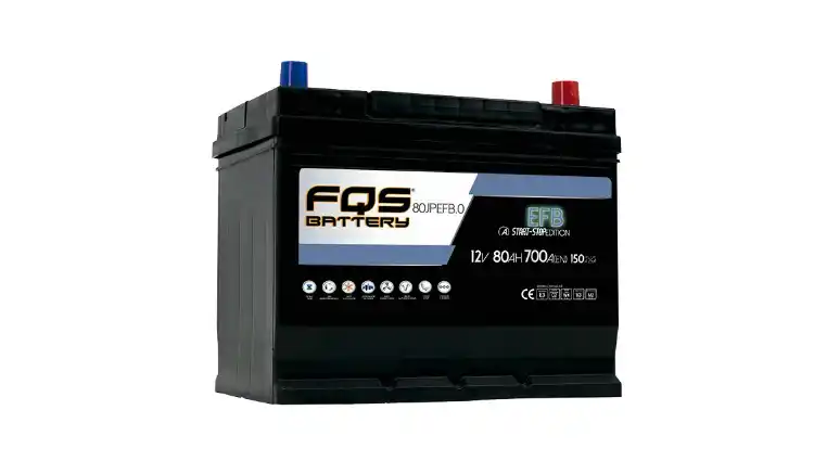 Batería FQS80JPEFB.0 de FQS Battery de la Gama EFB. Aptas para vehículos dotados de sistema STAR&STOP sin frenada regenerativa. Y apta para vehículos sin sistema STAR&STOP.