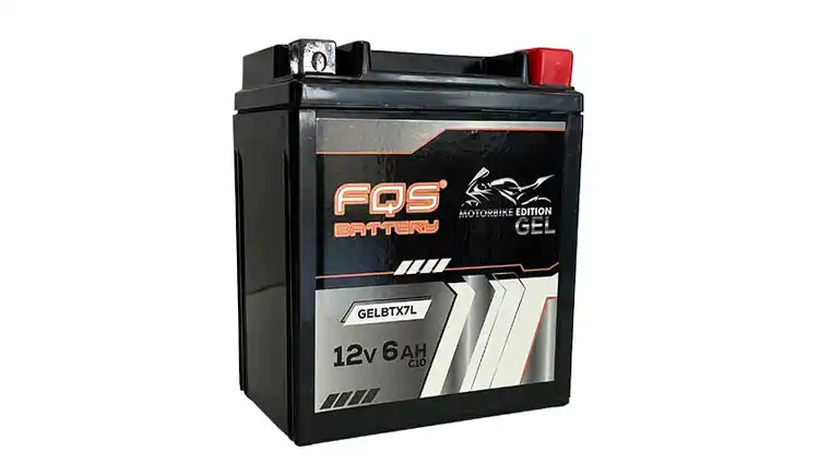 Batería FQS GELBTX7L de la gama MOTORBIKE GEL de FQS BATTERY BATERÍA MOTO GEL 12V 6AH 100A CCA + D