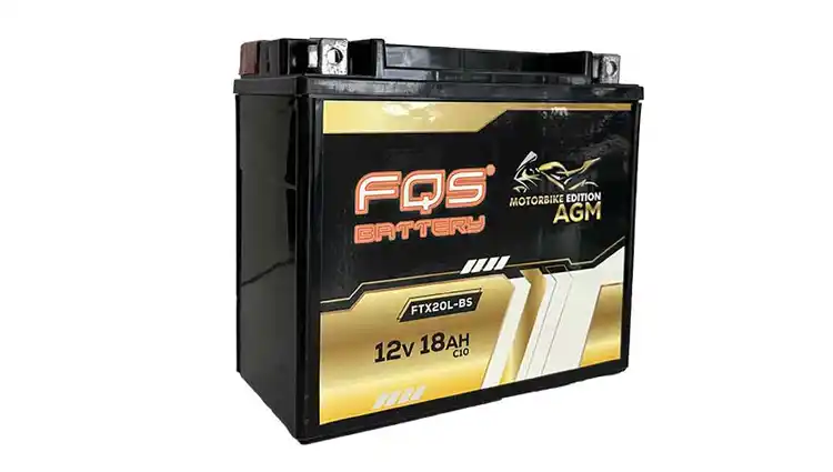 Batería FTX20L-BS de FQS BATTERY de la gama Motorbike AGM Edition. Batería Moto AGM 12v 18Ah 270A CCA + D