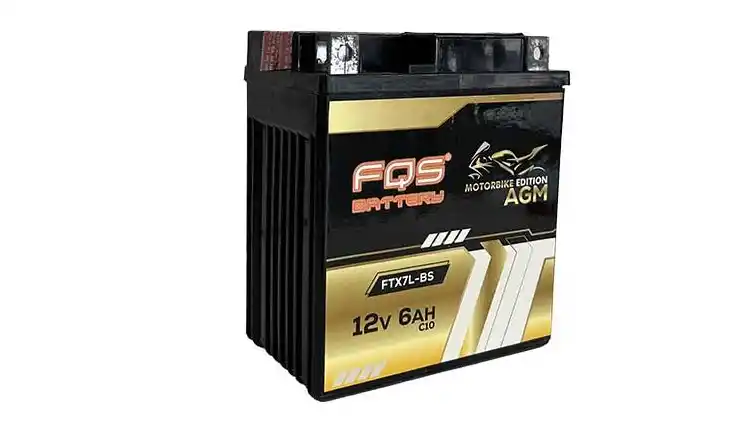 Batería FTX7L-BS de FQS BATTERY de la gama Motorbike AGM Edition. Batería Motocicleta AGM 12v 6Ah 100A CCA + D