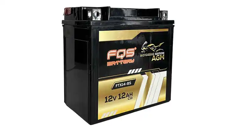 Batería FTX14-BS de FQS BATTERY de la gama Motorbike AGM Edition. Batería Moto AGM 12v 12Ah 200A CCA + I