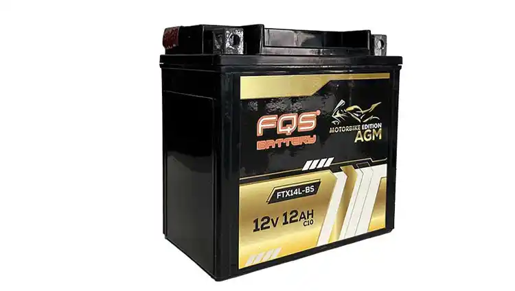 Batería FTX14L-BS de FQS BATTERY de la gama Motorbike AGM Edition. Batería Moto AGM 12v 12Ah 200A CCA + D