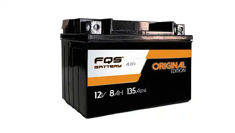 Batería FQS AUX4. Pertenece a la gama de baterías auxiliares de FQS Battery. Batería Auxiliar 12v 8Ah 135A En + I