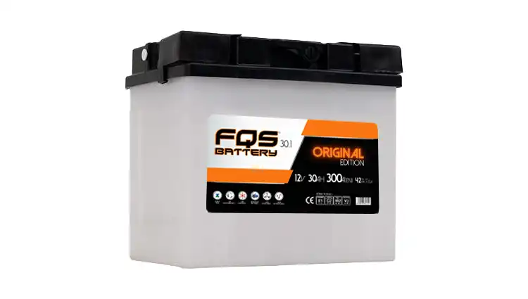 Batería FQS30.1 de la gama tiempo libre de la marca FQS BATTERY. Batería 12V, 30Ah y 300A +I de FQS BATTERY.