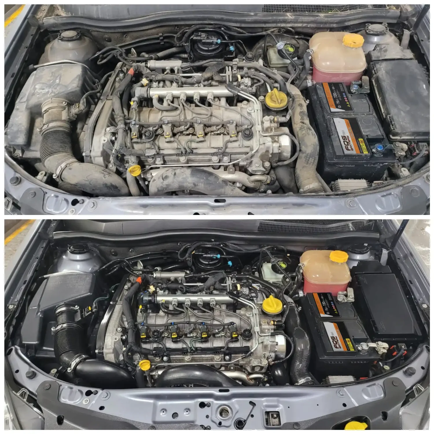 Motor "petroleado" por profesionales